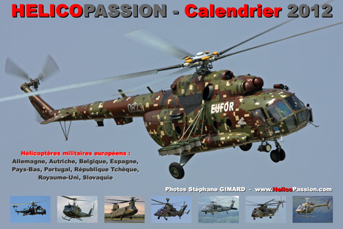 Calendrier 2012 - H&eacute;licopt&egrave;res militaires europ&eacute;ens