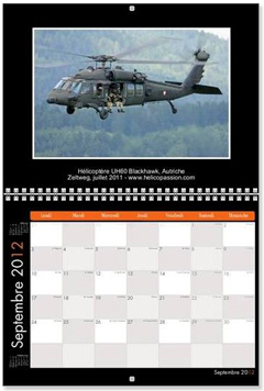 Calendrier 2012 - H&eacute;licopt&egrave;res militaires europ&eacute;ens
