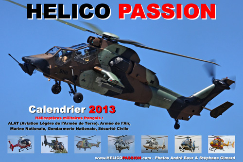 Calendrier 2013 - H&eacute;licopt&egrave;res militaires fran&ccedil;ais