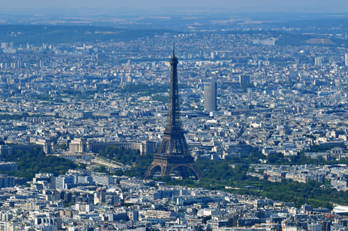 La tour Eiffel et le palais de Chaillot vus depuis le Panther