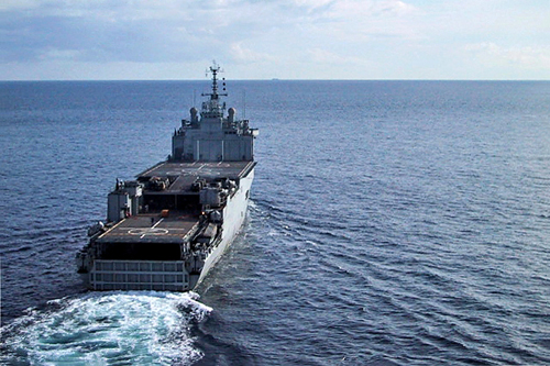 Le TCD Foudre, navire d'assaut amphibie de la Marine Nationale