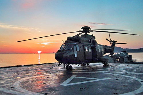 Coucher de soleil sur le pont