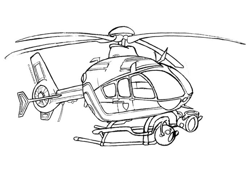 Coloriages Dhélicoptères Pour Les Enfants Helicopassion