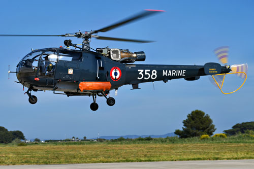 Hélicoptère Alouette III SA316B F-AYHT/358 Anciennes Pales Marine France