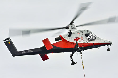 Hélicoptère K1200 KMAX HB-ZGK de ROTEX Helicopter, Suisse