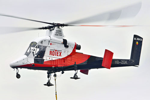 Hélicoptère K1200 KMAX HB-ZGK de ROTEX Helicopter, Suisse