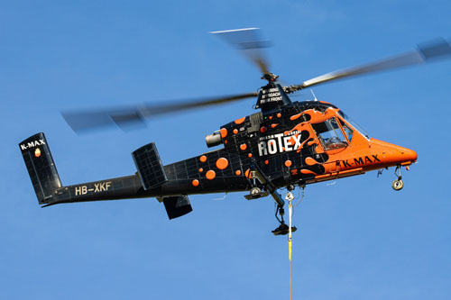 Hélicoptère K1200 KMAX HB-XKF de ROTEX Helicopter, Suisse
