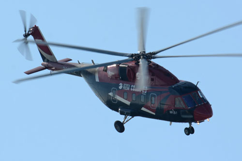 L'hélicoptère de transport MI38