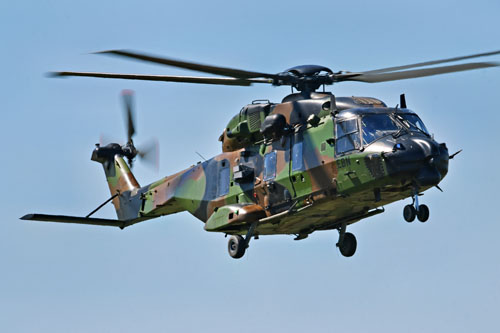 Retour du NH90 Caïman EBN à l’issue de la séquence de vol conduite depuis Chaumont