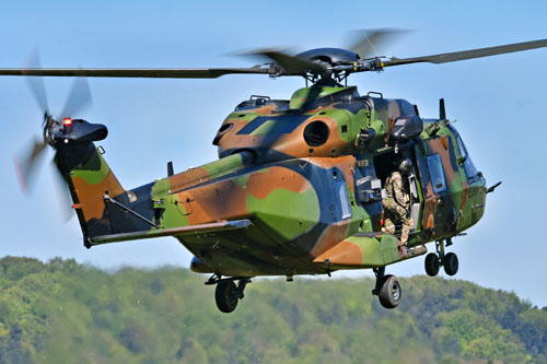 Retour du NH90 Caïman EBN à l’issue de la séquence de vol conduite depuis Chaumont
