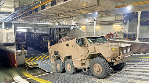 Embarquement d'un Griffon dans l'EDAR