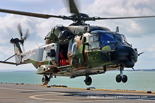 Décollage de l'hélicoptère NH90 EBI