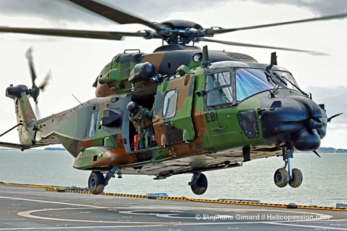 Hélicoptère NH90 EBI prêt au décollage