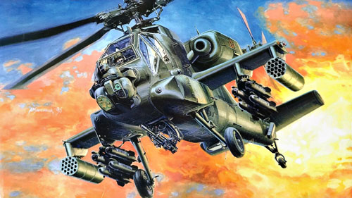 Hélicoptère AH64A Apache, US Army