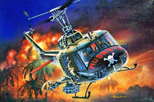 Hélicoptère UH1C Huey Hog, Vietnam