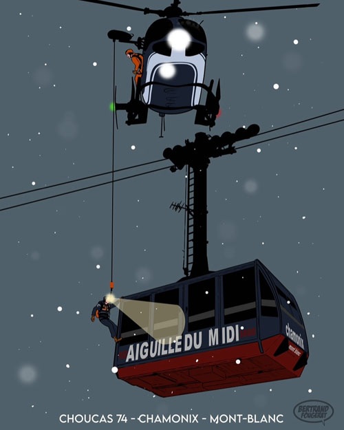 Hélicoptère EC145 de la Gendarmerie Nationale, Choucas 74, Chamonix