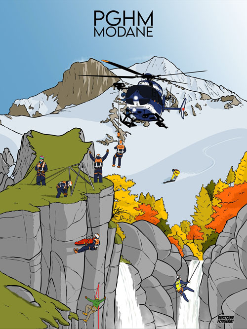 Hélicoptère EC145 de la Gendarmerie Nationale, Modane