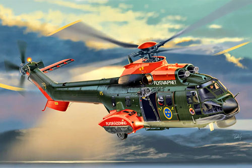 Hélicoptère HKP10 AS332 SuperPuma de l'armée suédoise