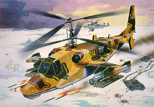 Hélicoptère d'attaque KA50 Hokum russe