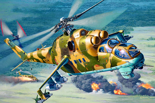 Hélicoptère d'attaque MI24 Hind allemand (ex RDA)