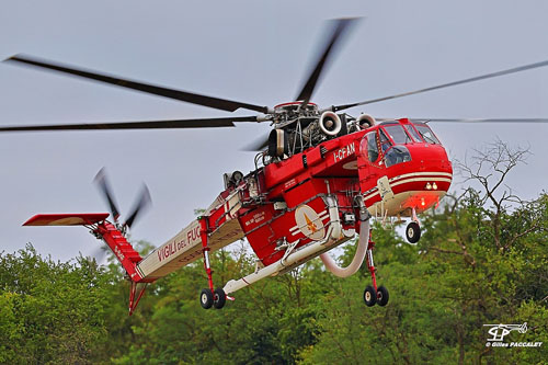 Hélicoptère S-64 Air Crane I-CFAN Cochise des pompiers italiens (Vigili del Fuoco)