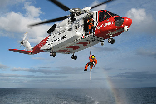 Hélicoptère S92 des Gardes-Côtes du Royaume-Uni (Her Majesty's Coastguard)