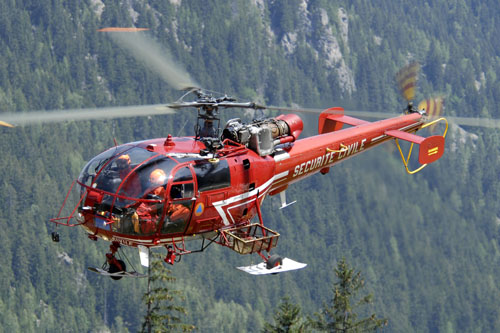 Hélicoptère Alouette III Sécurité Civile France