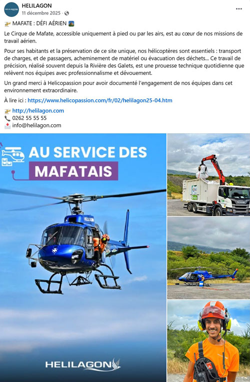 Publication Helilagon suite au reportage Helicopassion en 2025