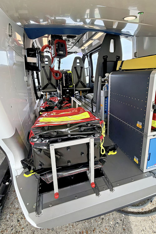 Hélicoptère H140 HEMS, intérieur cabine