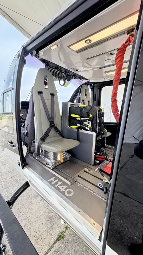 Hélicoptère H140 HEMS, intérieur cabine