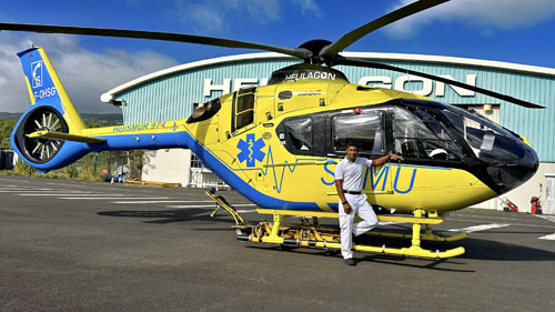 Patrick DAMBREVILLE, pilote hélicoptère H135 F-OHSG, HeliSMUR 974, SAMU 974, HELILAGON