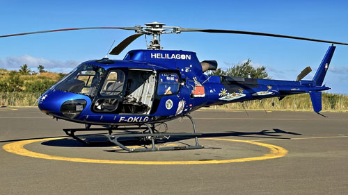 L'hélicoptère AS350 B3 Ecureuil F-OKLG du vol photo