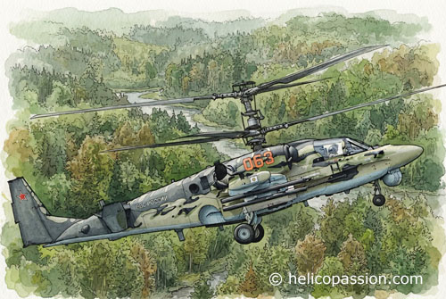Hélicoptère d'attaque KA52 Alligator