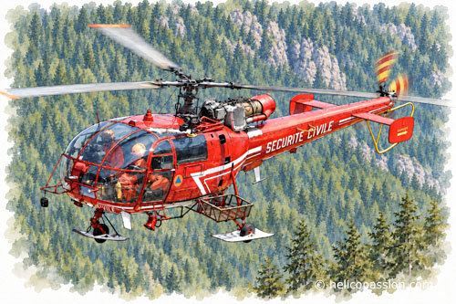 Alouette III de la Sécurité Civile