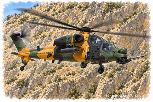 Hélicoptère d'attaque T129 ATAK des forces terrestres turques (Türk Kara Kuvvetleri)