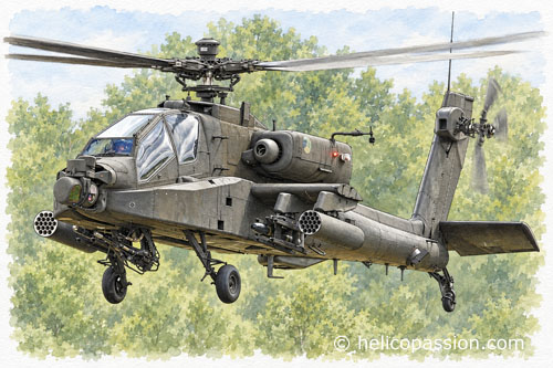 Hélicoptère d'attaque AH64D Apache Longbow de l'Armée de Terre néerlandaise (KLU)