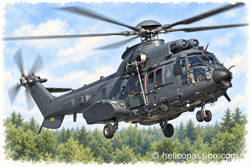 Airbus H225M Caracal, ultime évolution militaire de la famille Puma, Super Puma et Cougar