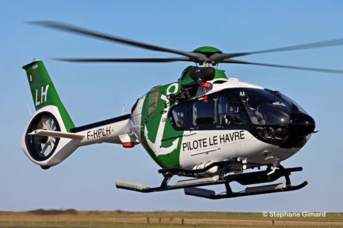 Hélicoptère H135 F-HPLH du pilotage maritime du Port du Havre