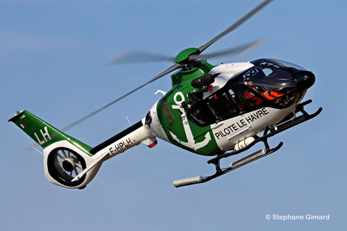 Hélicoptère H135 F-HPLH du pilotage maritime du Port du Havre
