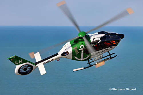 Hélicoptère H135 F-HPLH du pilotage maritime du Port du Havre