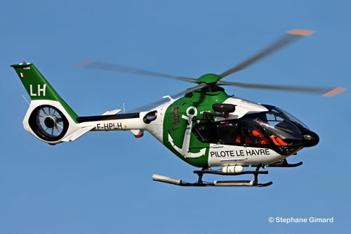 Hélicoptère H135 F-HPLH du pilotage maritime du Port du Havre