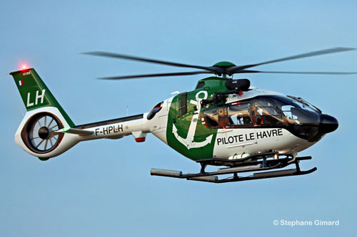Hélicoptère H135 F-HPLH du pilotage maritime du Port du Havre