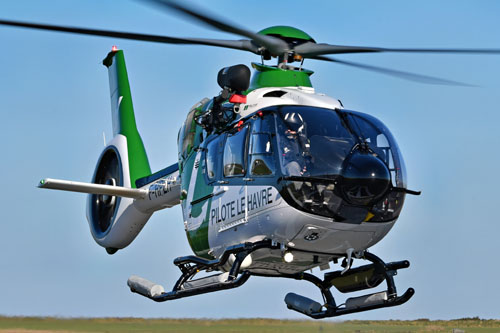Hélicoptère H135 F-HPLH du pilotage maritime du Port du Havre