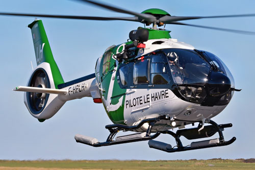 Hélicoptère H135 F-HPLH du pilotage maritime du Port du Havre
