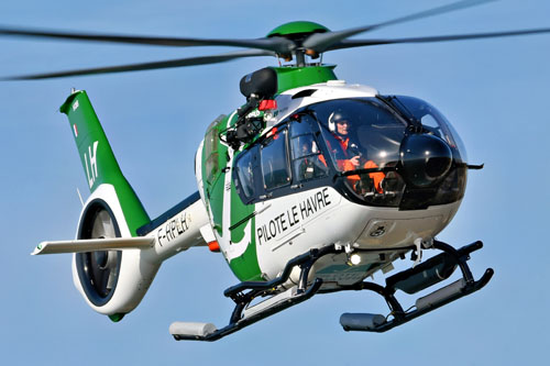 Hélicoptère H135 F-HPLH du pilotage maritime du Port du Havre