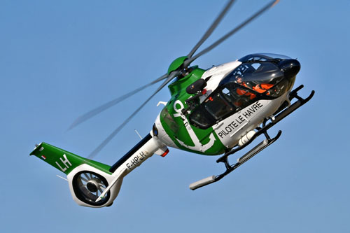 Hélicoptère H135 F-HPLH du pilotage maritime du Port du Havre