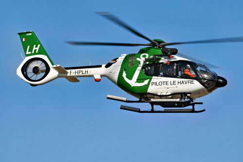Hélicoptère H135 F-HPLH du pilotage maritime du Port du Havre