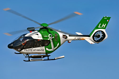 Hélicoptère H135 F-HPLH du pilotage maritime du Port du Havre