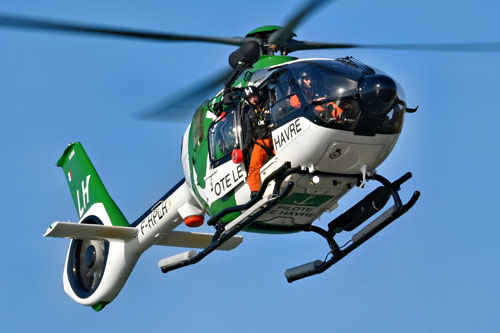 Hélicoptère H135 F-HPLH du pilotage maritime du Port du Havre
