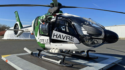 Hélicoptère H135 F-HPLH du pilotage maritime du Port du Havre